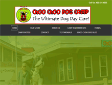 Tablet Screenshot of choochoodogcamp.com